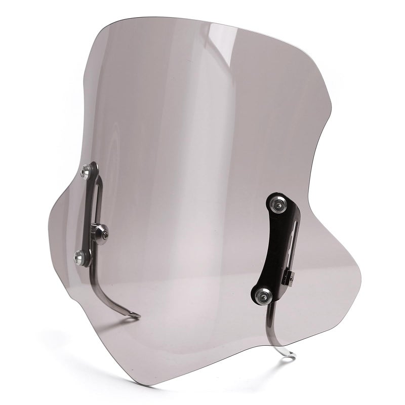 Minho Motorcycle Scooter Windshield 4 millimeters Transparent smoke gray Plastic Acrylic comes with mounting hardware in PC Material for Most Scooter Mopeds - Image 2