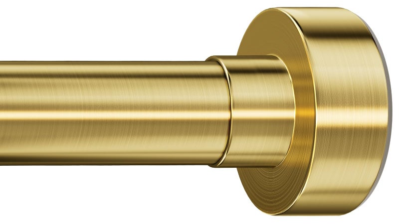 YNL Tension Curtain Rod 34-66 inches-Never Rust, Non-Slip, No Drill Adjustable Spring Tension Rod for Laundry Door Closet Small Window Stainless Steel, Brushed Gold - Image 1