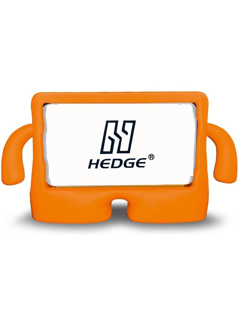 Hedge Kids Hand Shaped Tab Protection Case Cover for Samsung Galaxy A7 Lite Tab Orange - Image 1