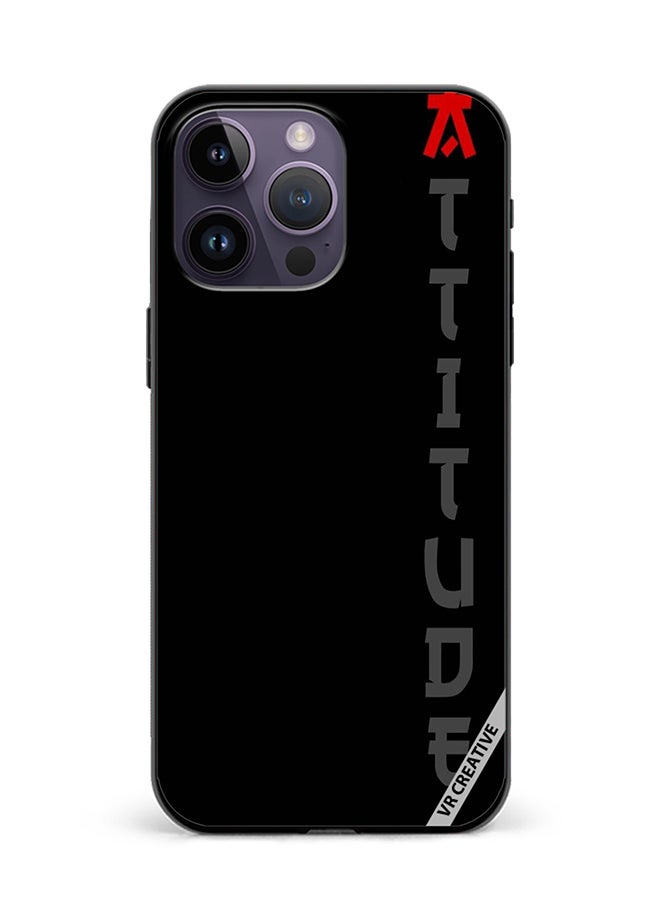 VR CREATIVE Protective Case Cover For Apple iPhone 16 Pro Black With Text Design Multicolour - Image 1