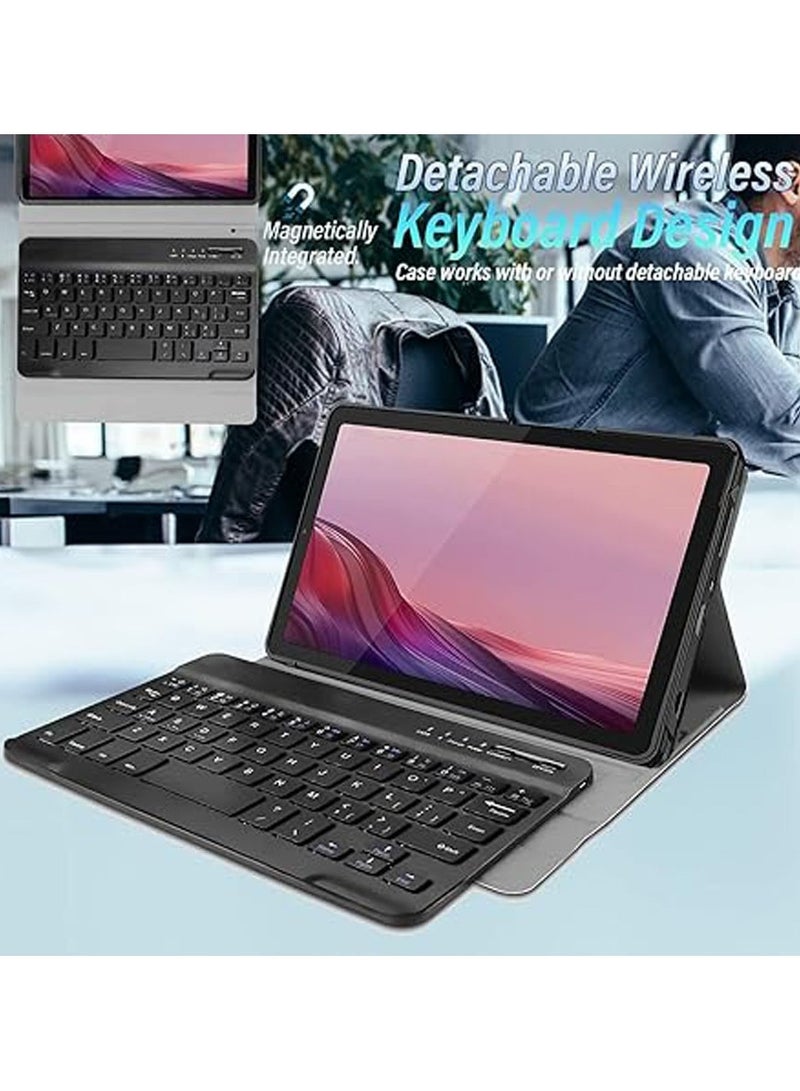 عام غطاء لوحة المفاتيح متوافق مع جهاز Lenovo Tab M8 المُنتج عام 2023 بحجم 8 بوصة (TB-300FU/TB-300XU)، مناسب بدرجة بسيطة، مع مسند مصنوع من لدائن صناعية (بولي ي - Image 3