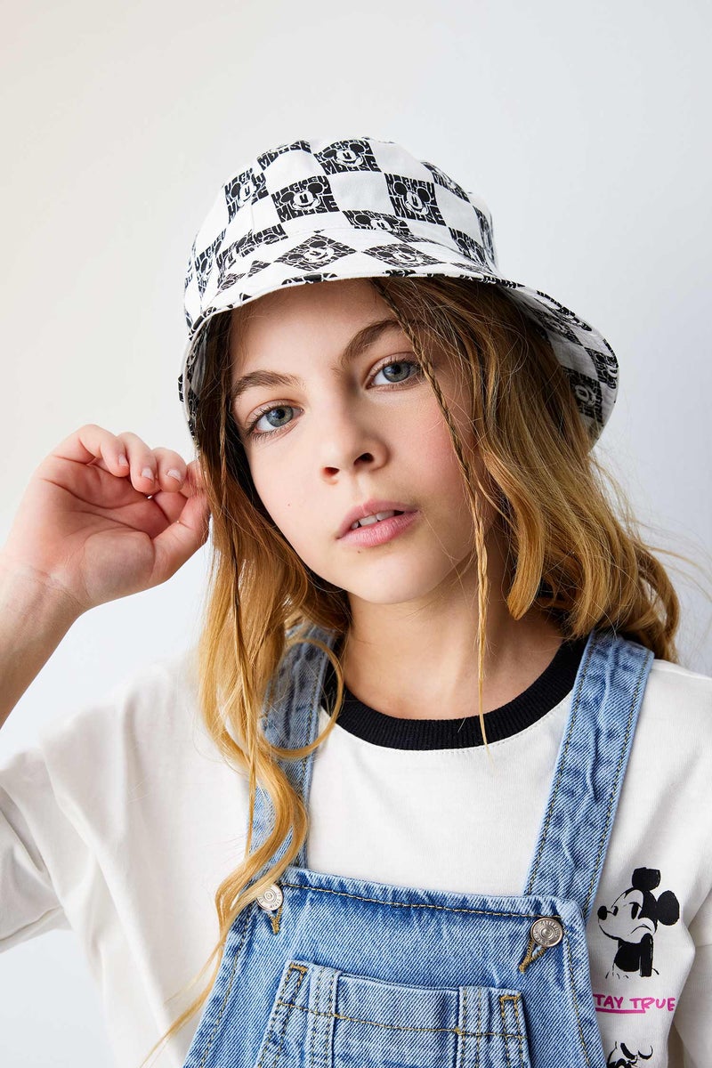 DeFacto Girl Gabardine Printed Mickey & Minnie Licensed Hat  - Image 1