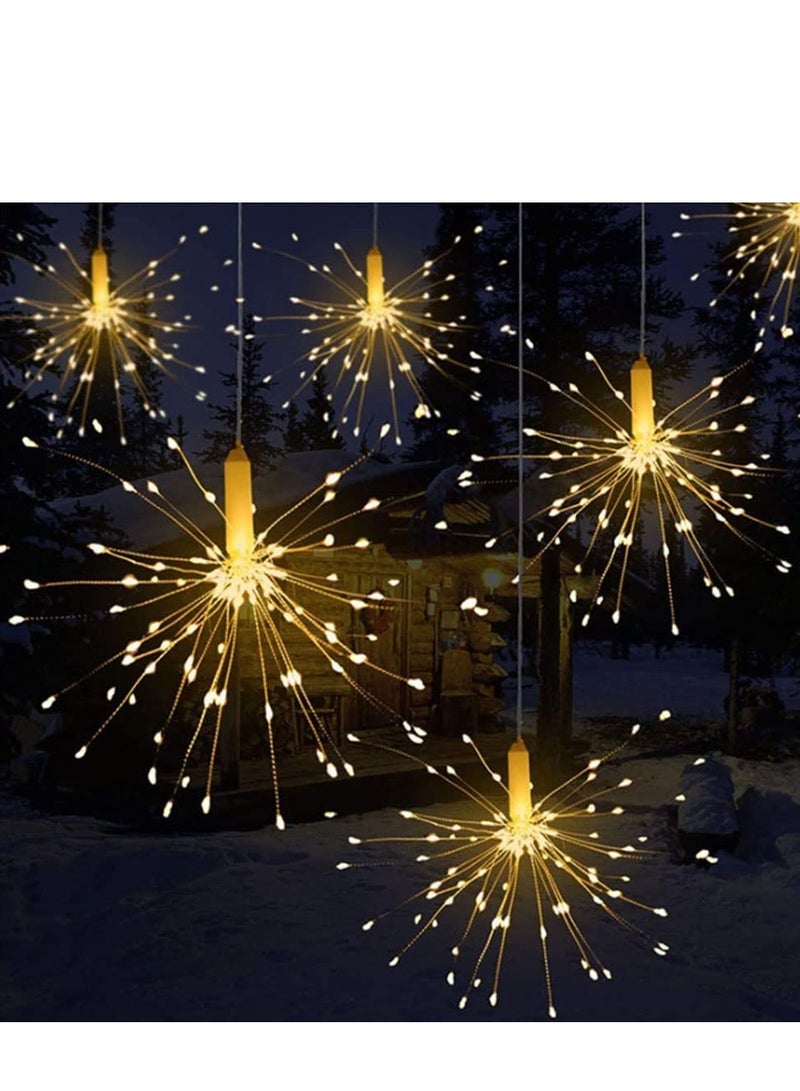 Firework Lights 1 Pack LED Gazebo Lights Battery Operated, 8 Modes Garden Hanging Lights with Remote, Waterproof Starburst Lights with Remote Control, for Garden, Party, Outdoor, Indoor - Image 2