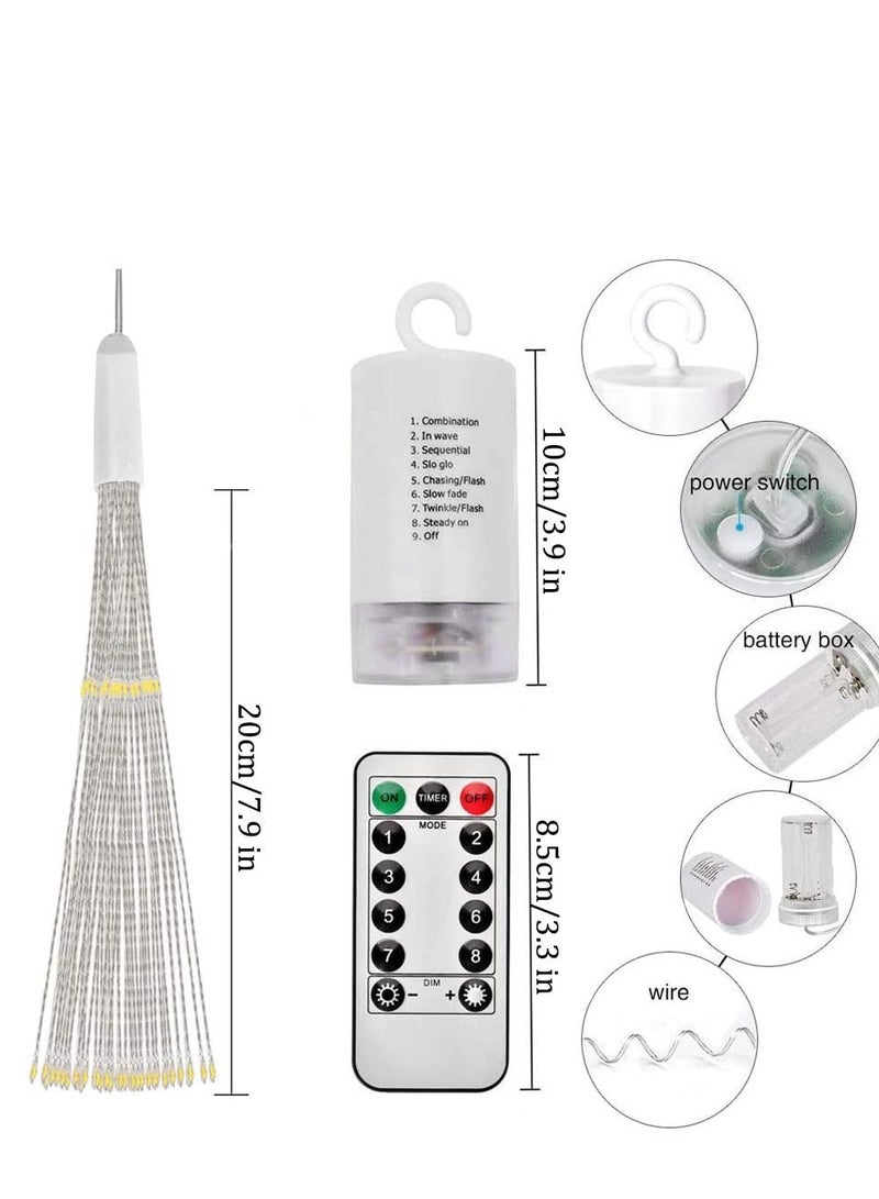 Firework Lights 1 Pack LED Gazebo Lights Battery Operated, 8 Modes Garden Hanging Lights with Remote, Waterproof Starburst Lights with Remote Control, for Garden, Party, Outdoor, Indoor - Image 5