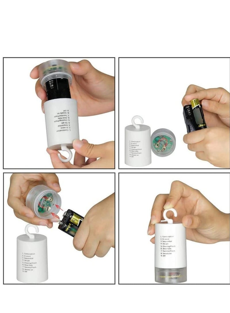 Firework Lights 1 Pack LED Gazebo Lights Battery Operated, 8 Modes Garden Hanging Lights with Remote, Waterproof Starburst Lights with Remote Control, for Garden, Party, Outdoor, Indoor - Image 4