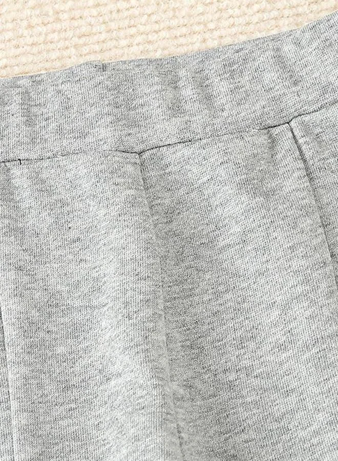 Take Two  Girl's Color Contrast Detail Sweatshirt With Slits Detail Flare Pants Set for Women | Best Price UAE