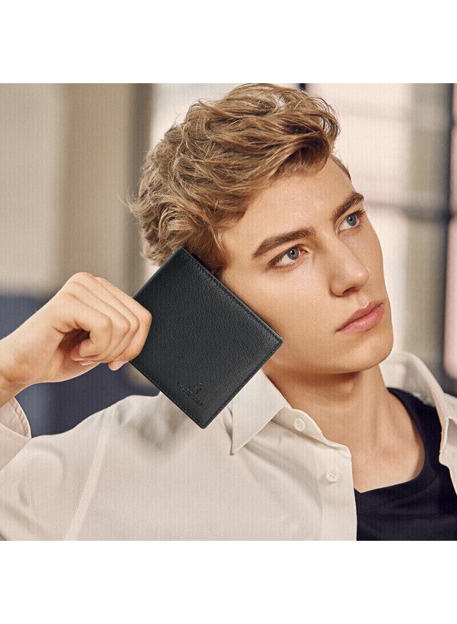 Scarecrow Men's Sheepskin Wallet Short Horizontal Wallet Multi-card Slot Short Wallet High-end Gift Box Father's Day Gift Practical Gift For Dad - Image 5