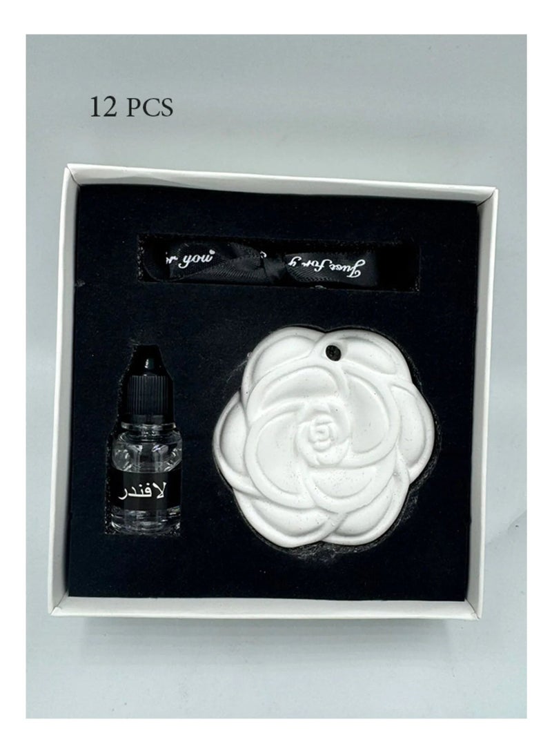 DOXA Rose-Shaped Marble Scented Diffusers Set – 12 Pieces - Image 1