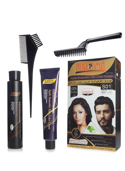 Apple Anaerobic Hair Color Cream Natural Black