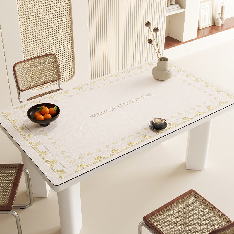Leather Table Mat Light Luxury High-Value Coffee Table Mat Tablecloth Disposable Oil-Proof Waterproof Desk Tablecloth Dining Table Mat - Image 1