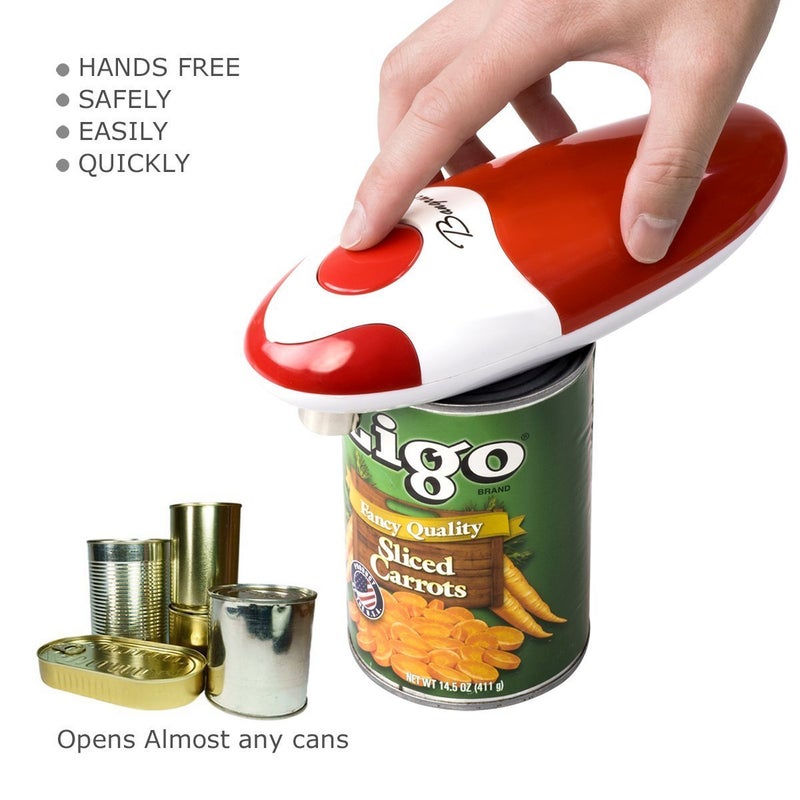 Bangrui Kitchen Automatic Safety Cordless One Tin Touch Electric Can Opener&Bangrui Professional Electric Can Opener.One-touch switch .Smooth can edge.Being friendly to left-hander and arthritics! (Red) - Image 5