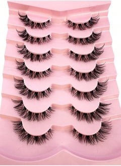 Generic ( 7 Pairs)Fluffy Messy Faux False Eyelashes,Soft Curly False Lashes,Reusable  False Eyelashes Volume & Thickness Eyelashes for Make up  - Image 2
