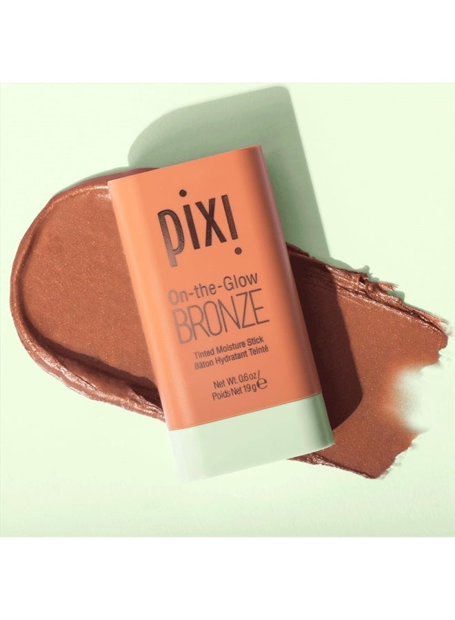 pixi On-the-Glow Bronze - RichGlow, Hydrating Tinted Moisture Bronzer Stick with Ginseng, Aloe Vera & Fruit Extracts, For Cheeks & Lips, 19g / 0.6oz, Paraben-Free - Image 2