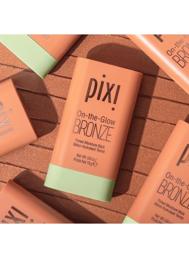 pixi On-the-Glow Bronze - RichGlow, Hydrating Tinted Moisture Bronzer Stick with Ginseng, Aloe Vera & Fruit Extracts, For Cheeks & Lips, 19g / 0.6oz, Paraben-Free - Image 3