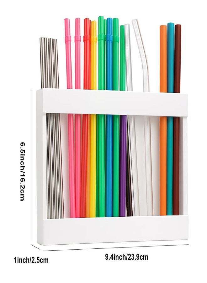 ANLODER Acrylic Straw Holder for Cabinet Doors - No Drill Adhesive Organizer with Strong Tape Transparent Kitchen Dispenser for Tumbler Straws, Space-Saving Countertop Storage - Image 3