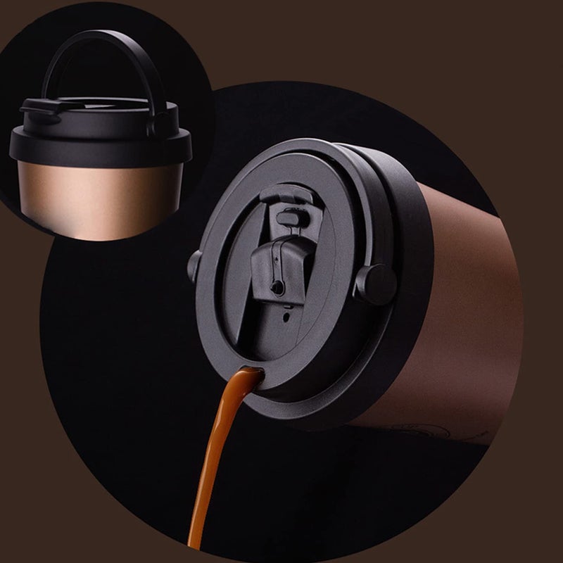 FYCAN Insulated Coffee Mug with Ceramic Coating 16oz Vacuum Stainless Steel Tea Tumbler with Lid and Handle Double Wall LeakProof Thermos Mug for Travel Office School Party Camping500ml - Image 2