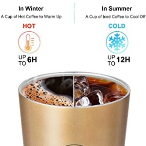 FYCAN Insulated Coffee Mug with Ceramic Coating 16oz Vacuum Stainless Steel Tea Tumbler with Lid and Handle Double Wall LeakProof Thermos Mug for Travel Office School Party Camping500ml - Image 3
