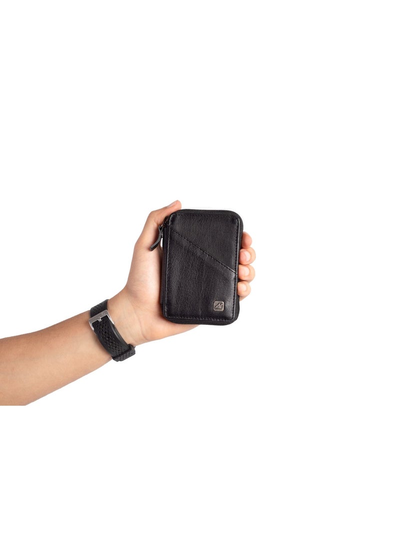 Ar supply Ar Guard Smart Card Holder Wallet for Men – Genuine Leather RFID Blocking Wallet with Pop-Up Aluminum Card Case, 8 Card Slots, Slim Minimalist Cash Wallet - Image 4
