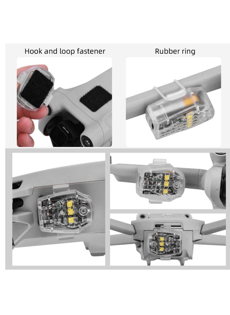 Mini 3 Pro Drone Strobe Light for DJI Mini 4 Pro Air 3 2S Mavic Mini 2 SE Mavic 3 Classic Night Flight FAA Anti Collision Led Lamp Accessory Rechargable