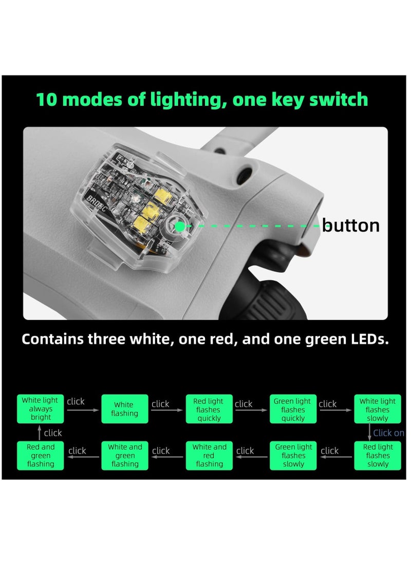 Mini 3 Pro Drone Strobe Light for DJI Mini 4 Pro Air 3 2S Mavic Mini 2 SE Mavic 3 Classic Night Flight FAA Anti Collision Led Lamp Accessory Rechargable