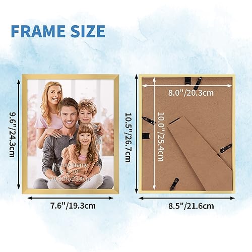 WIFTREY 8x10 Picture Frame Set of 18, Multi Photo Frames 8 by 10 Bulk for Wall Hanging or Tabletop Display, Gold - Image 2