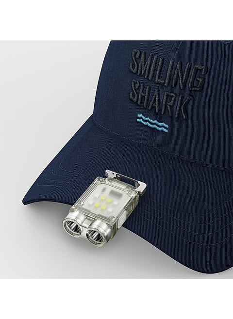 Smiling Shark Mini Keychain Flashlight COB High Brightness Light Portable Mini Clip-on Cap Light With Bottle Opener