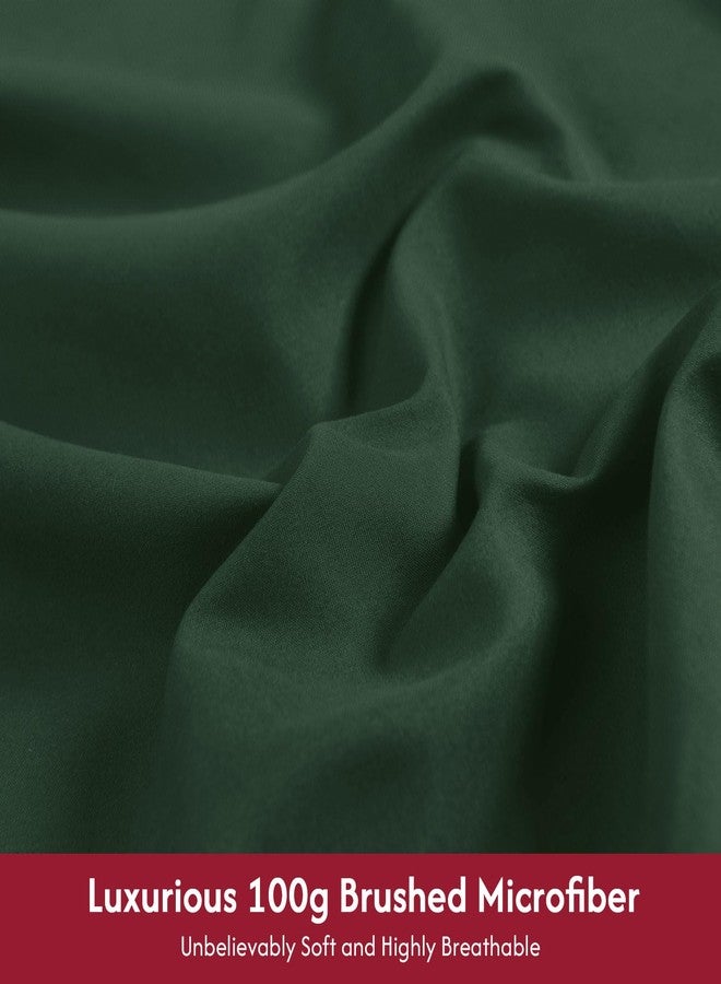 LONAVA Twin XL Size Sheet Set - 4 Piece Hotel Luxury Wrinkle-Free Microfiber Sheet, Oeko-TEX Certified, Breathable & Elastic, 16" Deep Pockets, Forest Green - Image 2