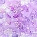 PPhtony 120Pcs Assorted Acrylic Beads Candy Color Plastic Flower Heart Star Butterfly Loose Spacer Beads for Keychain Lanyard Bracelet Necklace Jewelry Making Crafts DIY Purple - Image 2