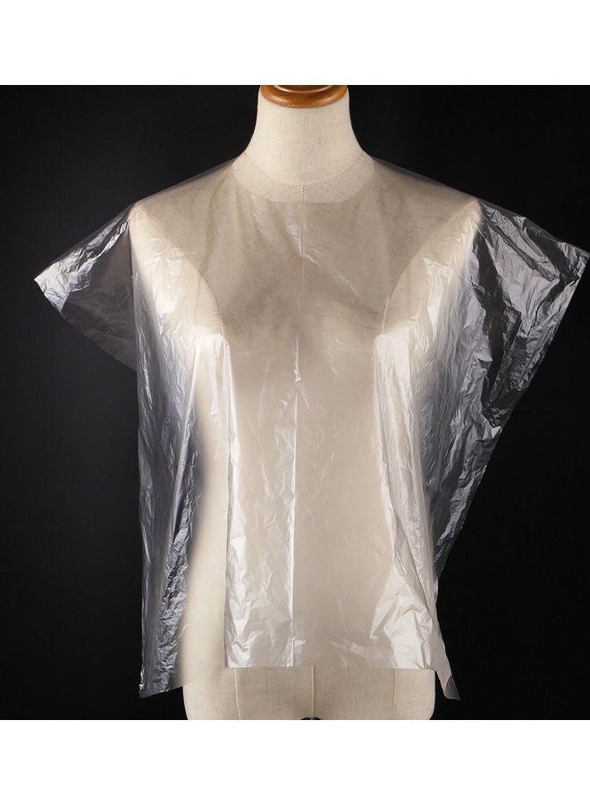 NIBEMINENT 50-Piece Disposable Hair Salon Cape Clear - Image 2