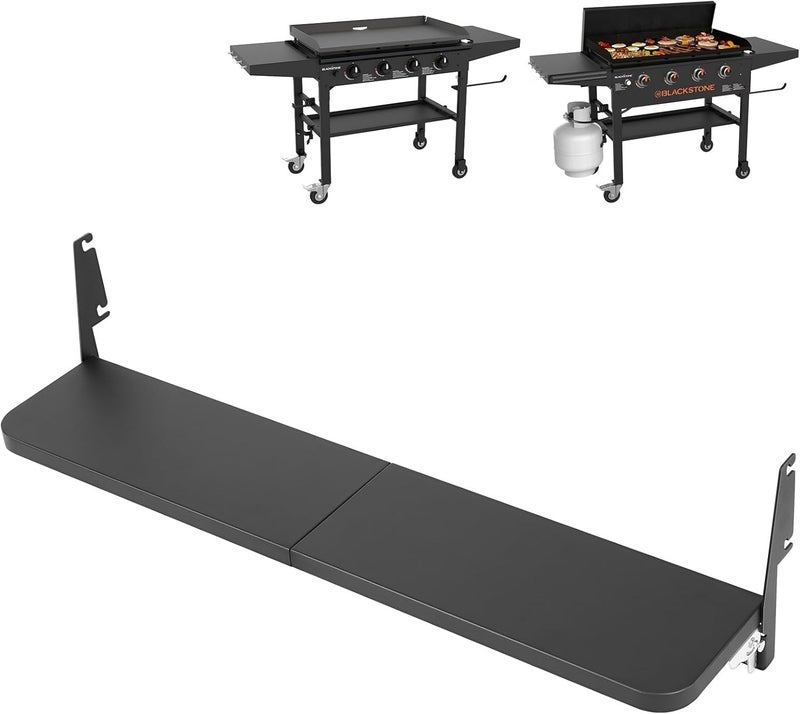 Utheer Upgraded Folding Front Shelf for Blackstone 36 Inch Griddle 2149 1984 1554 1825, Heavy-Duty 36" × 7" Steel Prep Table, 60 lb Load, Space-Saving Fold-Flat Work Surface - Image 1
