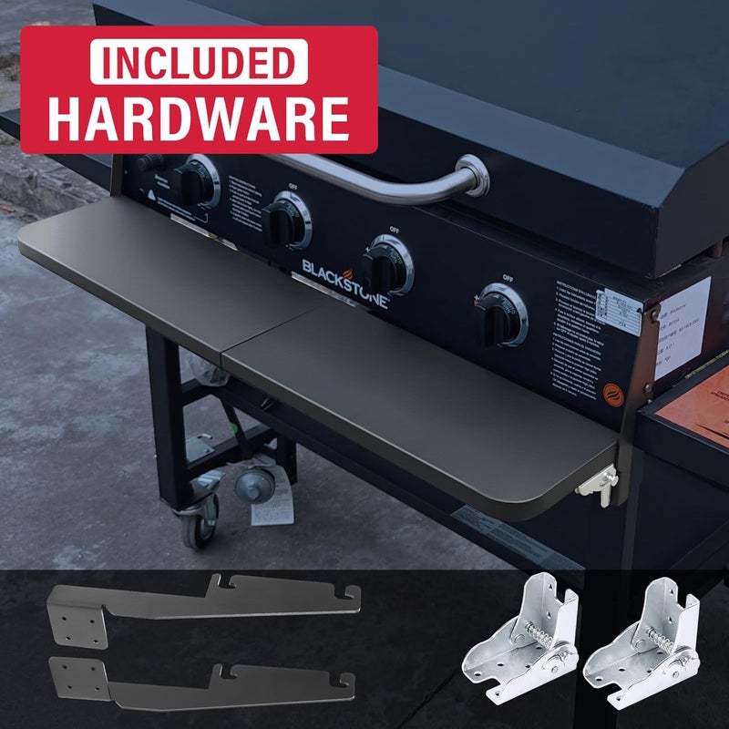 Utheer Upgraded Folding Front Shelf for Blackstone 36 Inch Griddle 2149 1984 1554 1825, Heavy-Duty 36" × 7" Steel Prep Table, 60 lb Load, Space-Saving Fold-Flat Work Surface - Image 5