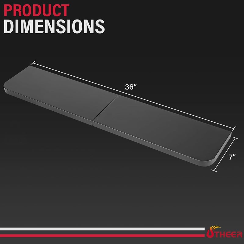 Utheer Upgraded Folding Front Shelf for Blackstone 36 Inch Griddle 2149 1984 1554 1825, Heavy-Duty 36" × 7" Steel Prep Table, 60 lb Load, Space-Saving Fold-Flat Work Surface - Image 2