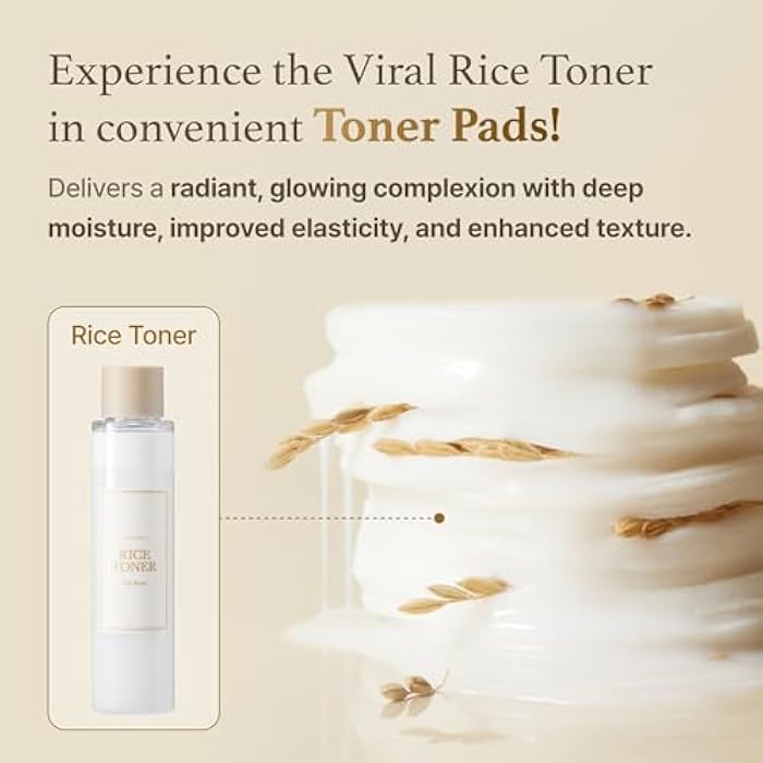 I'm from Rice Toner Pads 140ml, 60 Sheets, Triple-Layered Pads, Rice Extract from Korea, for Dry and Rough Skin - Image 4