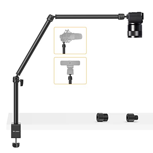 PICTRON VIJIM LS08 Flexible Overhead Camera Mount Desk Stand, Webcam Stand Microphone Boom Arm Tabletop Photography Videography Live Stream Table clamp Mount - Image 1