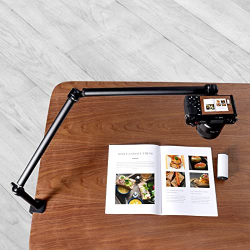 PICTRON VIJIM LS08 Flexible Overhead Camera Mount Desk Stand, Webcam Stand Microphone Boom Arm Tabletop Photography Videography Live Stream Table clamp Mount - Image 5