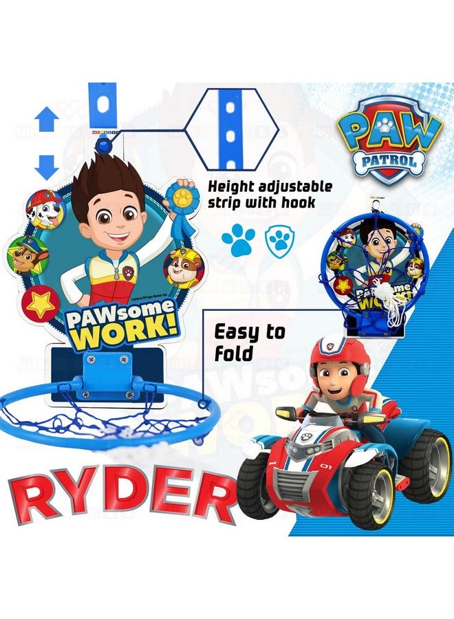 Wembley Paw Patrol Basket Ball for Kids Boys Girls Basketball Set with Deflated Ball, Hoop, Hanging Board & Pump Indoor Outdoor Games Birthday Gift for Children - Ryder - Image 4
