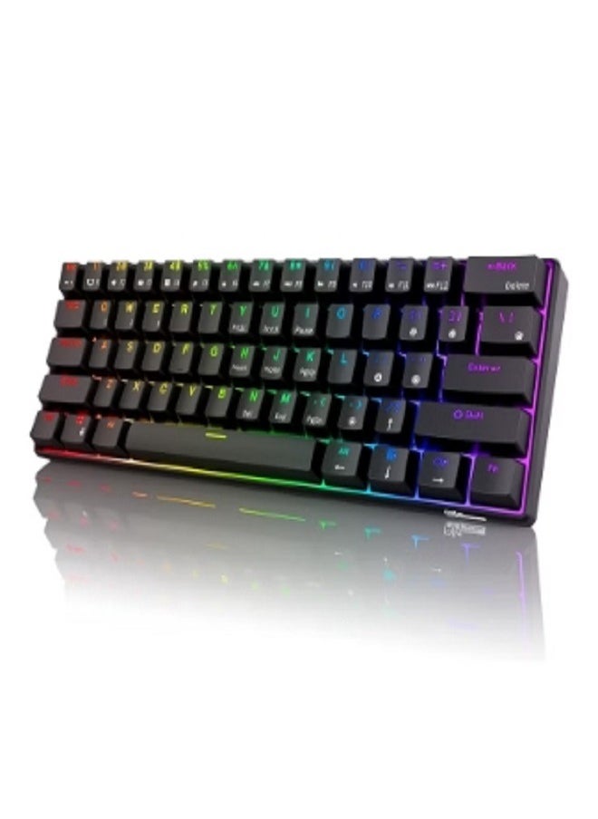 dida-cosmos - Three Mode 2.4Ghz Wireless/Bluetooth/Wired 60% Mechanical Keyboard, 61 Keys RGB Brown Switch Gaming Keyboard With Software For Win/Mac - Image 1