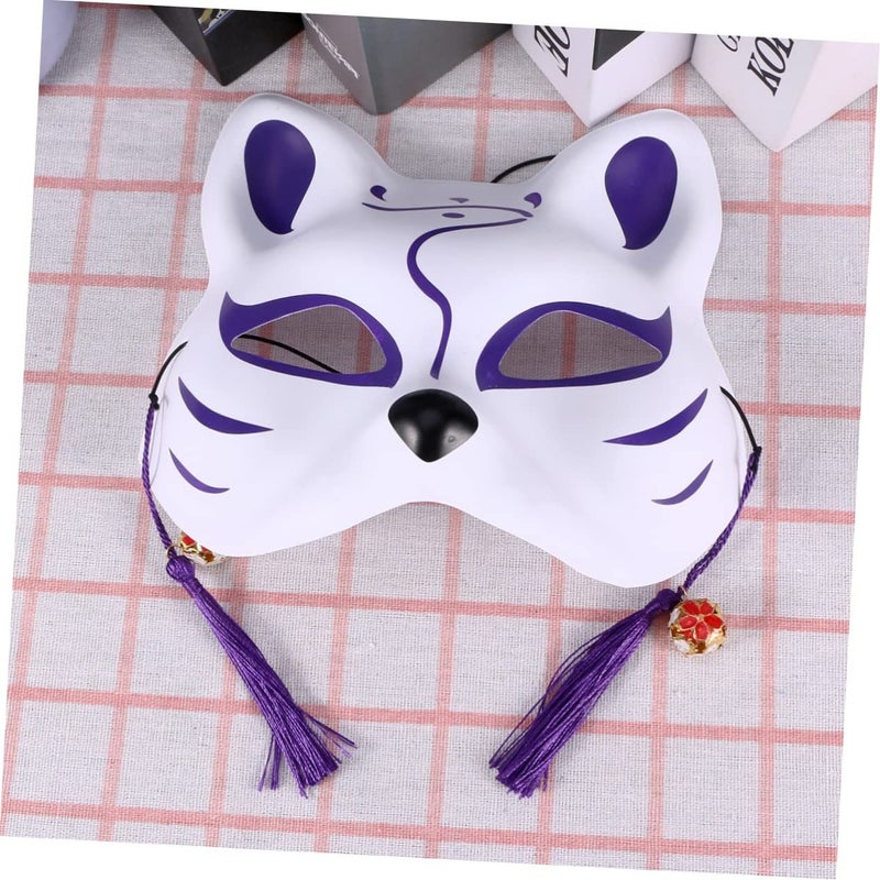 Blue Sparkle Half Face Fox Mask Masquerade Party Decoration Animal Costume - Image 3