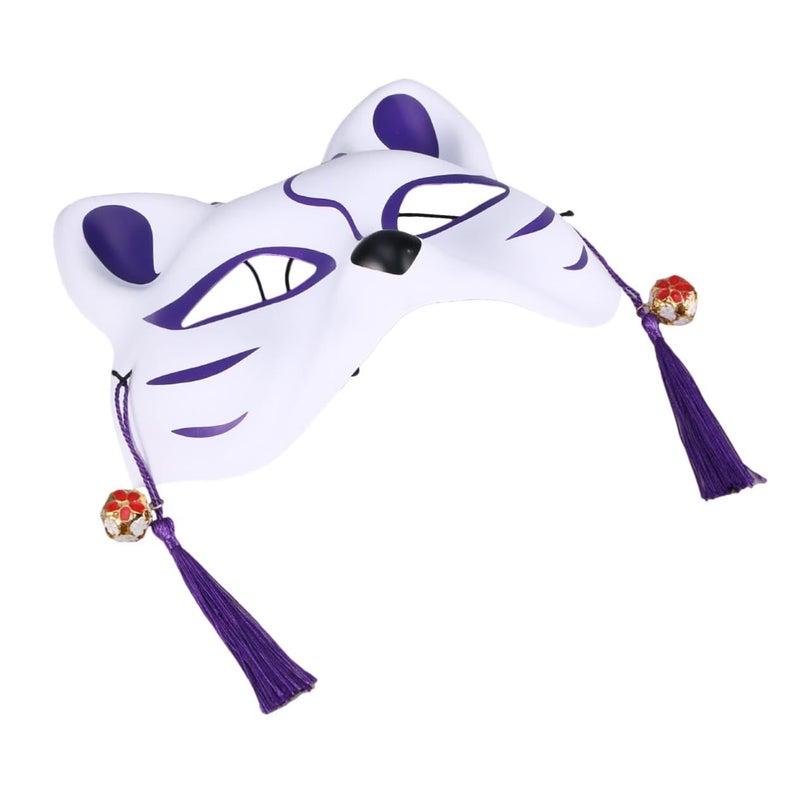 Blue Sparkle Half Face Fox Mask Masquerade Party Decoration Animal Costume - Image 2