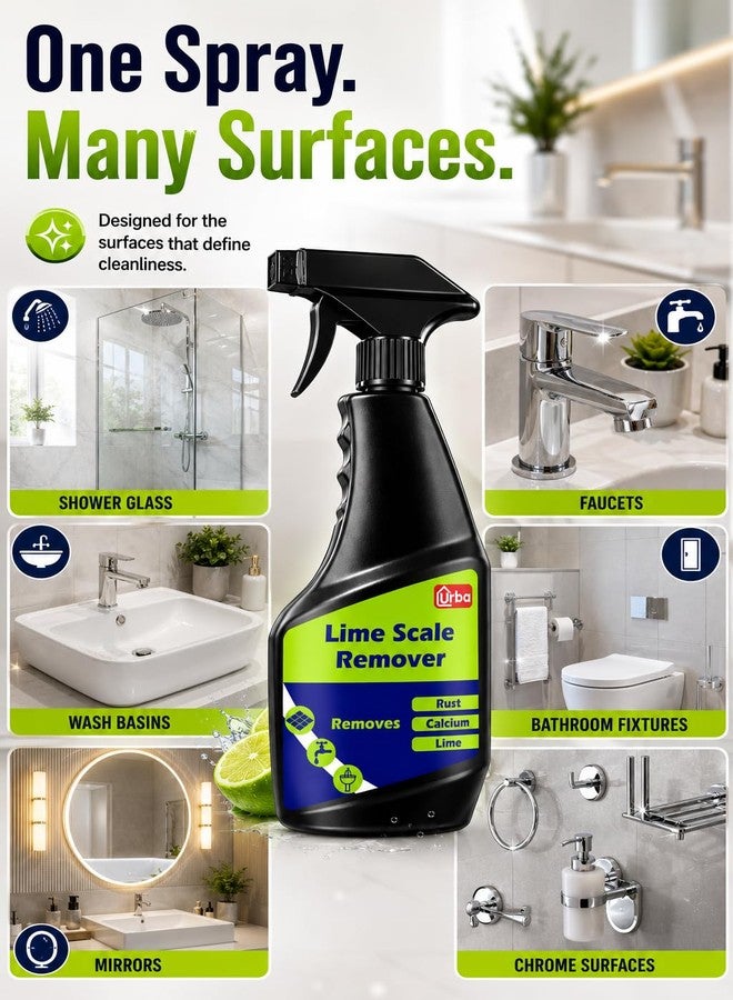 Urba Lime Scale Remover 500 ml, Hard Water Stain Cleaner for Bathroom, Taps, Faucets, Showers and Kitchen - Image 5