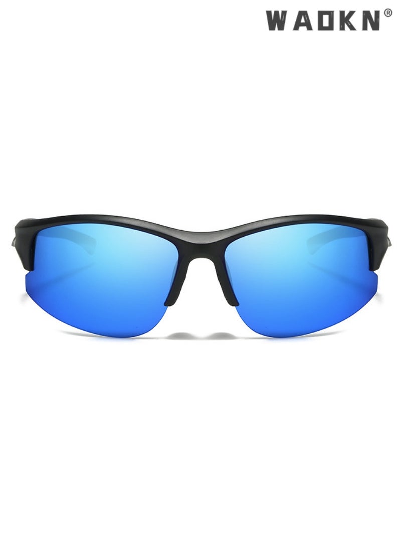 WAOKN Polarized Sports Sunglasses for Men, TR90 Unbreakable Frame Lightweight Sun Glasses, Classic Square Cycling Shades for Women 100% UV400 Protection, Fishing, Outdoor Travel Driving Daily Use Etc - Image 2