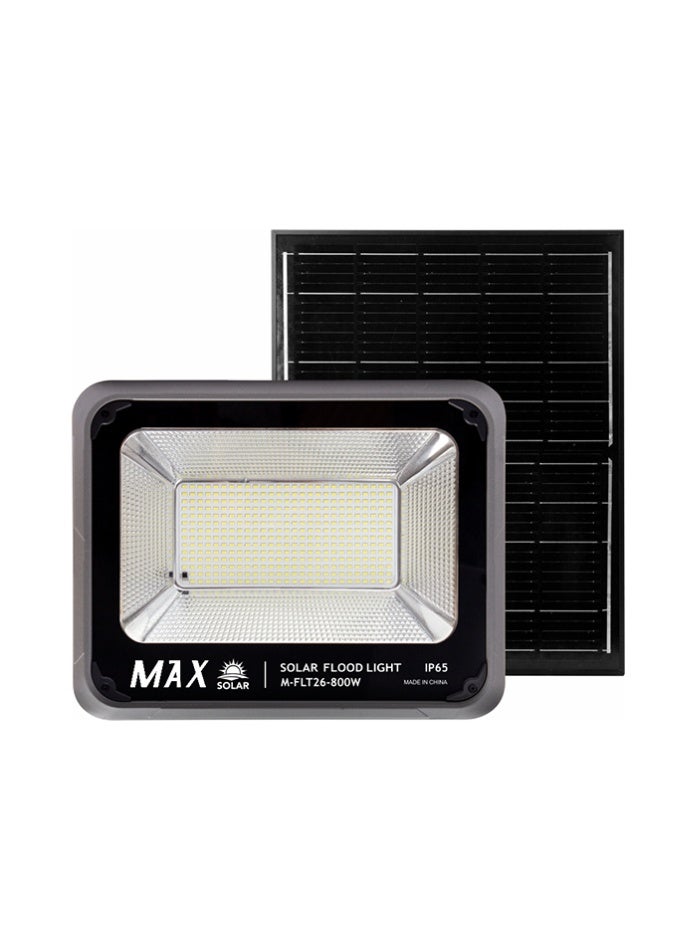 Max 6500K High Brightness 800W Solar Flood Light with Remote Control, IP65 Waterproof Outdoor Solar Wall Light, 20W Solar Panel, 15Ah LiFePO4 Battery, Auto Sensor Security Light for Villa, Garden & Yard - Image 1
