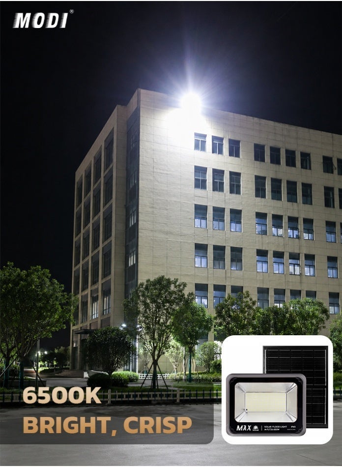 Max 6500K High Brightness 800W Solar Flood Light with Remote Control, IP65 Waterproof Outdoor Solar Wall Light, 20W Solar Panel, 15Ah LiFePO4 Battery, Auto Sensor Security Light for Villa, Garden & Yard - Image 3