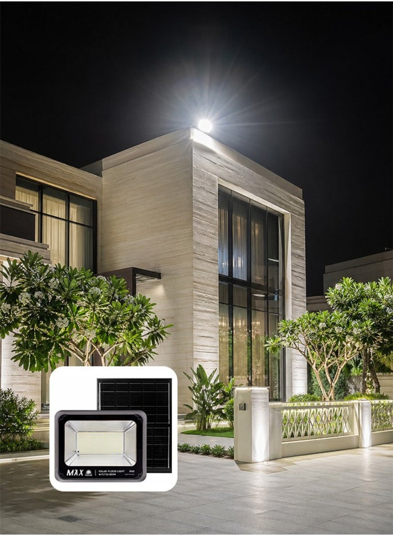 Max 6500K High Brightness 800W Solar Flood Light with Remote Control, IP65 Waterproof Outdoor Solar Wall Light, 20W Solar Panel, 15Ah LiFePO4 Battery, Auto Sensor Security Light for Villa, Garden & Yard - Image 4