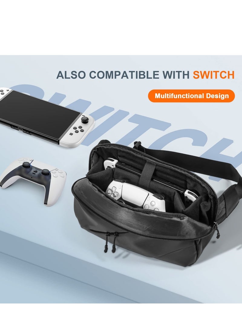 Generic - Carrying Case for Steam Deck Console & Accessories, Storage Bag for ASUS ROG Ally, Protective Shoulder Bag Pouch with Pockets Fit Console, AC Adapter,Original Dock, Lightweight Bag for Travel - Image 1