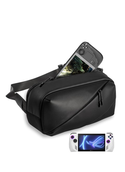 Carrying Case for Steam Deck Console & Accessories, Storage Bag for ASUS ROG Ally, Protective Shoulder Bag Pouch with Pockets Fit Console, AC Adapter,Original Dock, Lightweight Bag for Travel