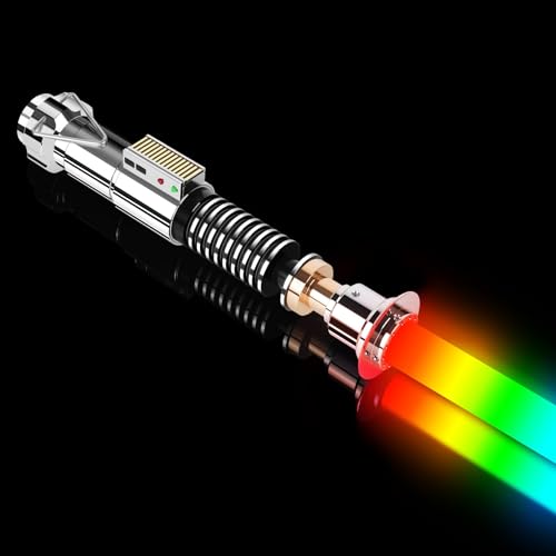 ELESKOCO Xenopixel Lightsaber Motion Control Luke Dueling Light Sabers with 34 Sound Fonts  Custom Fonts  Smooth Swing Infinite Color Changing Luke Sabers Preminum Aluminum Hilt for Adults - Image 1