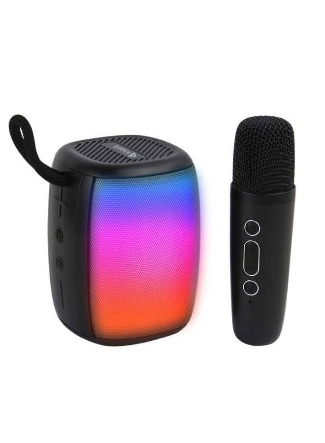 Kisonli G20 Rechargeable Wireless Rgb Mini Portable Bluetooth Karaoke Speaker with Wireless Mic for Kids Adults, Magic Sound Effect - 5 Different Sound & RGB LED Colour Changing Light for Home Party, Birthday Gifts for Boys/Girls multicolor - Image 4
