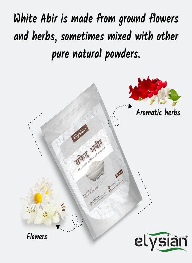Elysian White Abir Powder 100g for Daily Pooja, Devotional & Festival use Organic & NonToxic White Abir Powder - Image 4