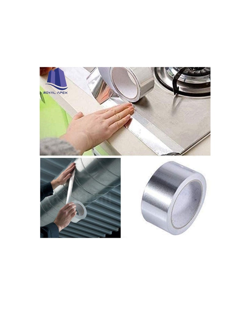 Multi-purpose Strong Aluminium Foil Adhesive Insulation Tape for Roof Leak, Surface Crack, Window Sill Gap, Pipe Rupture, Boat Sealing, Etc… (3 Inch - Pack of 2, Aluminium Tap) - Image 3